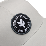 Fox Racing Badge Flexfit Hat Light Grey