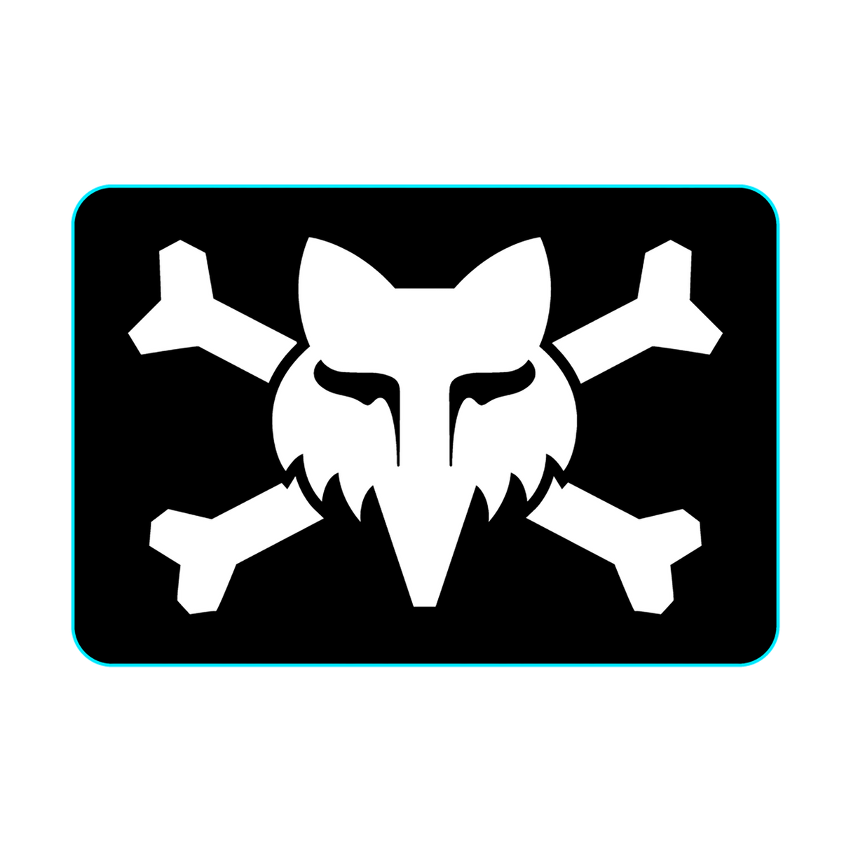 Fox Racing Victory Logo 3" Aufkleber Schwarz