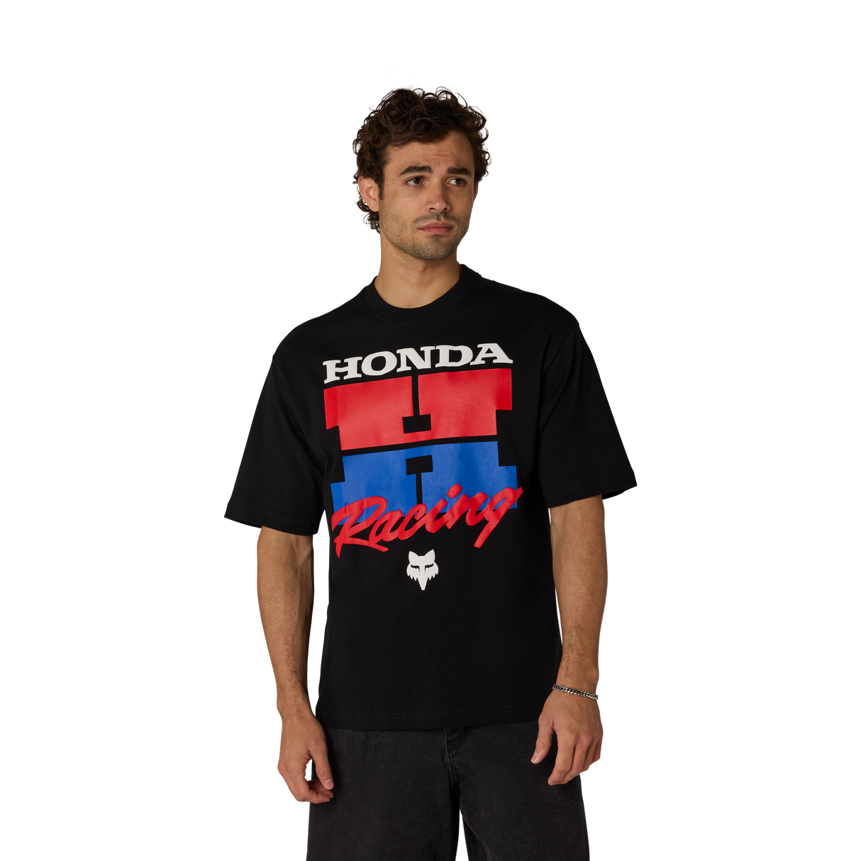 T-shirt surdimensionné Fox Racing Honda noir
