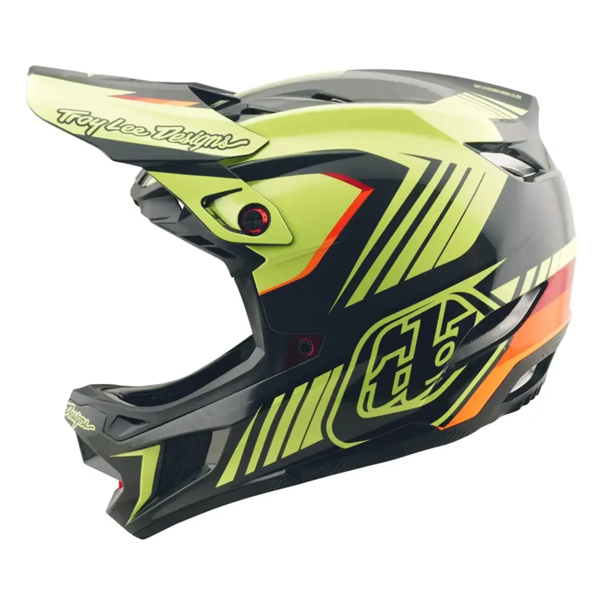 Casque Troy Lee Designs D4 Polyacrylite Fifty 50 Blanc et Rouge