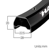 Halo Chaos 26" Rim - Black