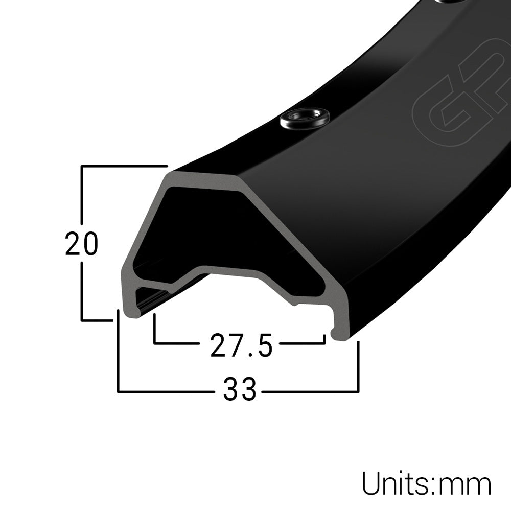 Halo Gravitas 27,5"-Felge Tiefschwarz