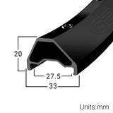 Halo Gravitas 27,5"-Felge Tiefschwarz