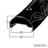 Halo Vapour 35 Stealth MT 29" Boost-wiel Stealth Black