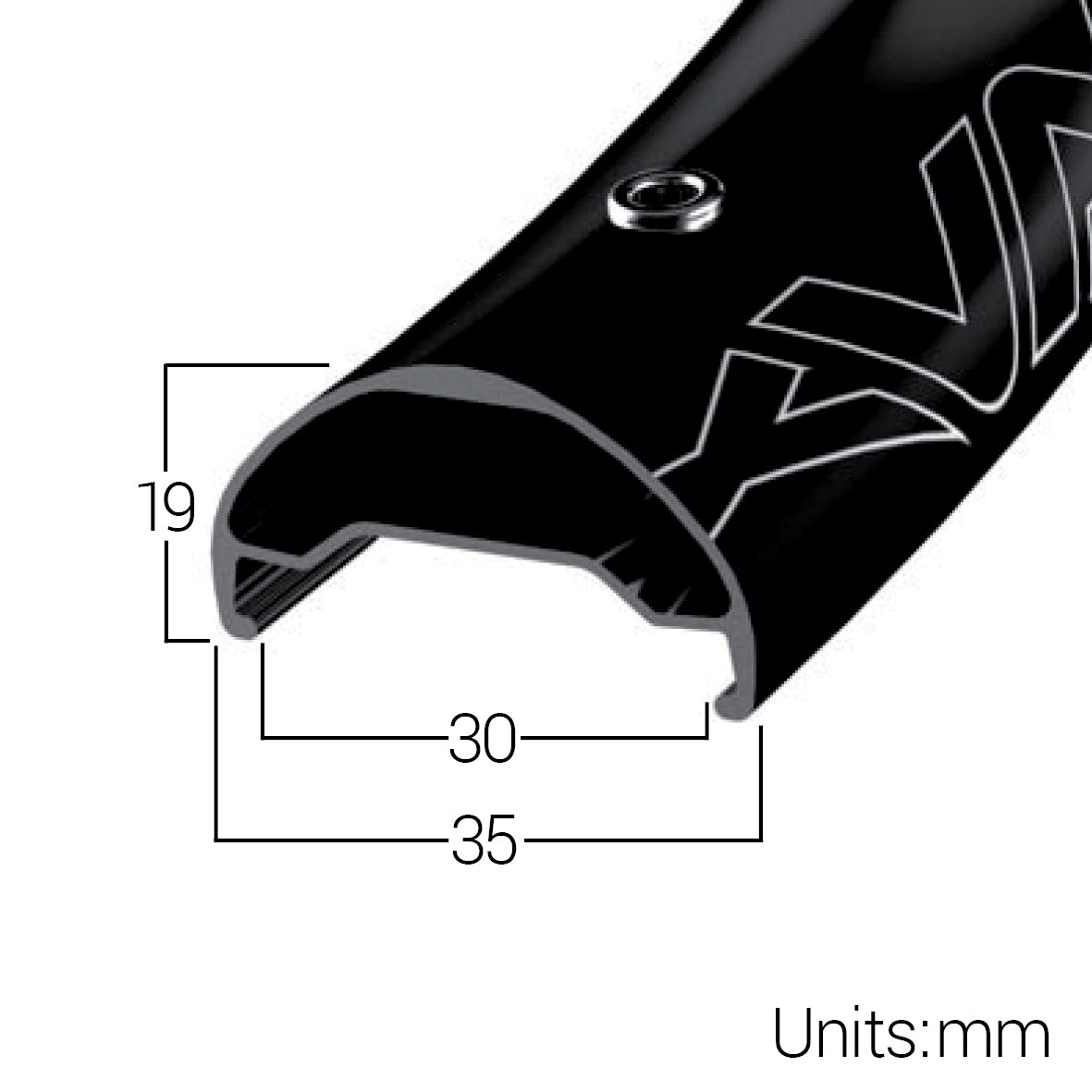 Jante Halo Vapour 35 - 27.5" noir furtif