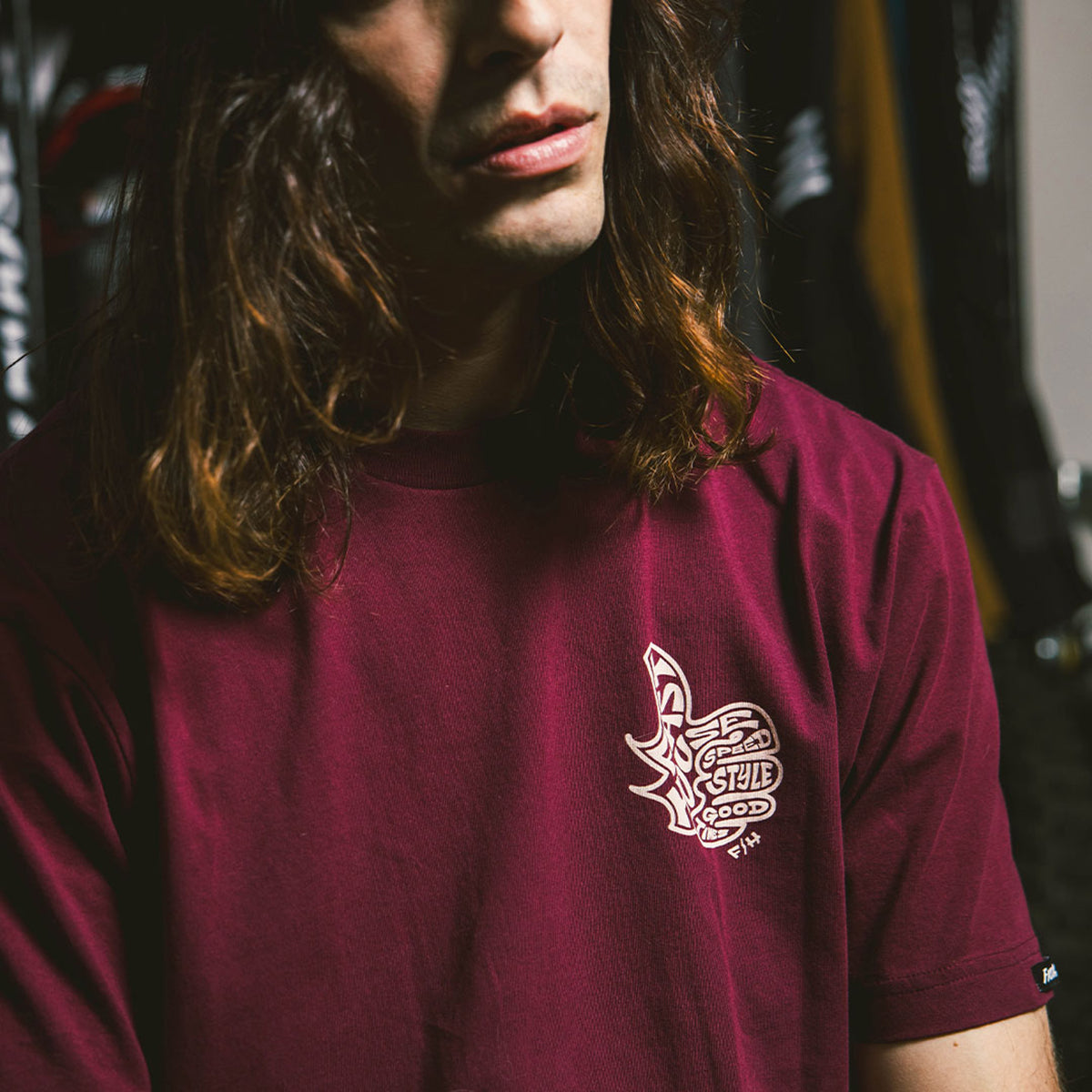 Camiseta Fasthouse Satisfaction - Granate