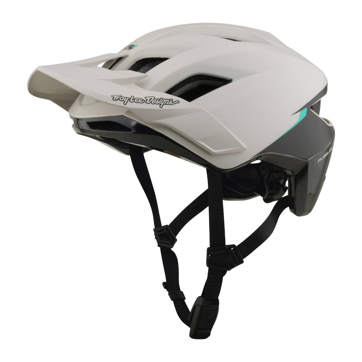 Troy Lee Designs Flowline SE MIPS Helmet Stacks - Pumice/Real Teal