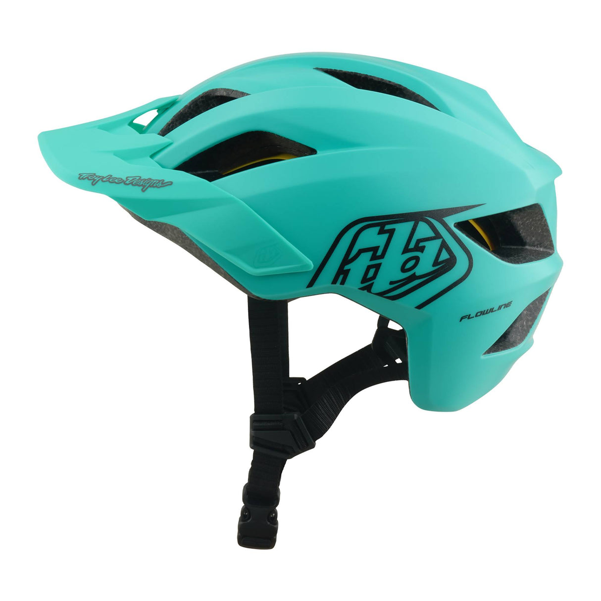 Troy Lee Designs Flowline MIPS Youth Helmet Point - Charcoal/Real Teal