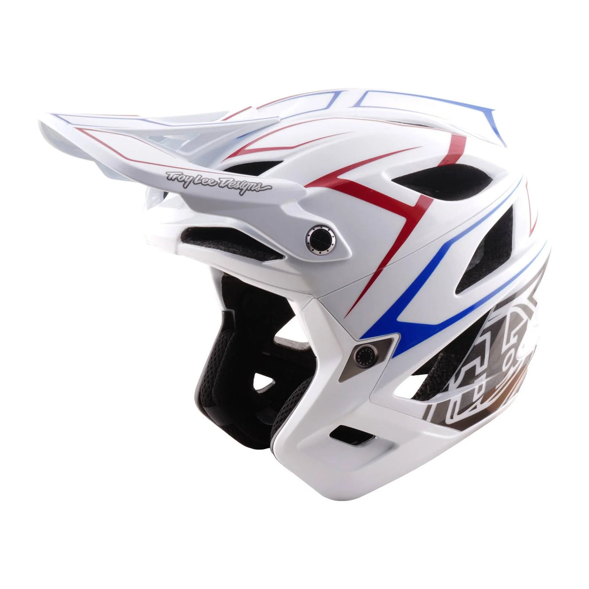 Casco Troy Lee Designs Stage Stunt Pinstripe - Blanco