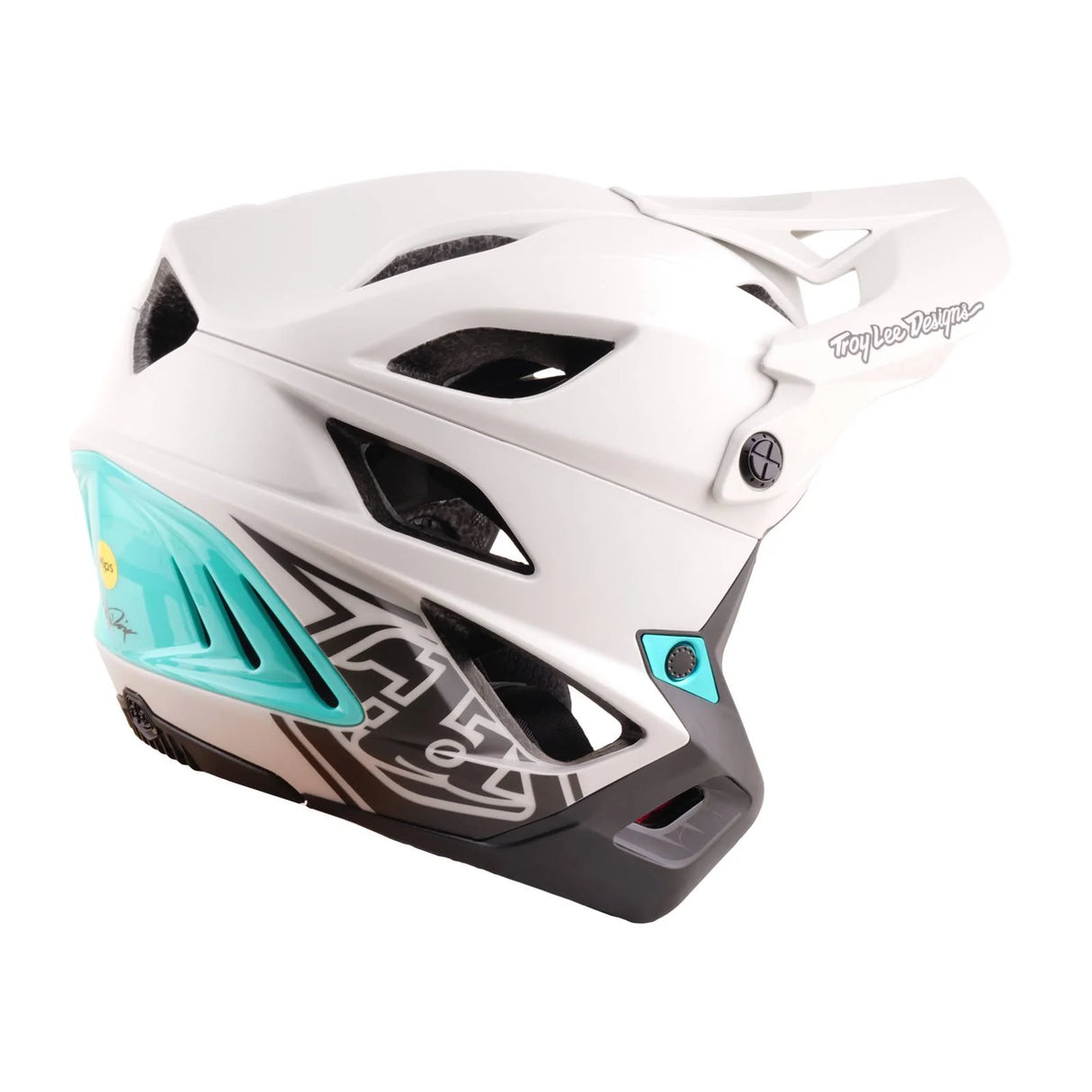 Troy Lee Designs Stage Stunt Helmet Drone - Pumice/Real Teal