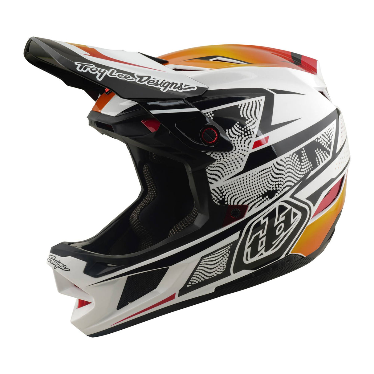 Troy Lee Designs D4 Composite MIPS Helmet Lined Up - White