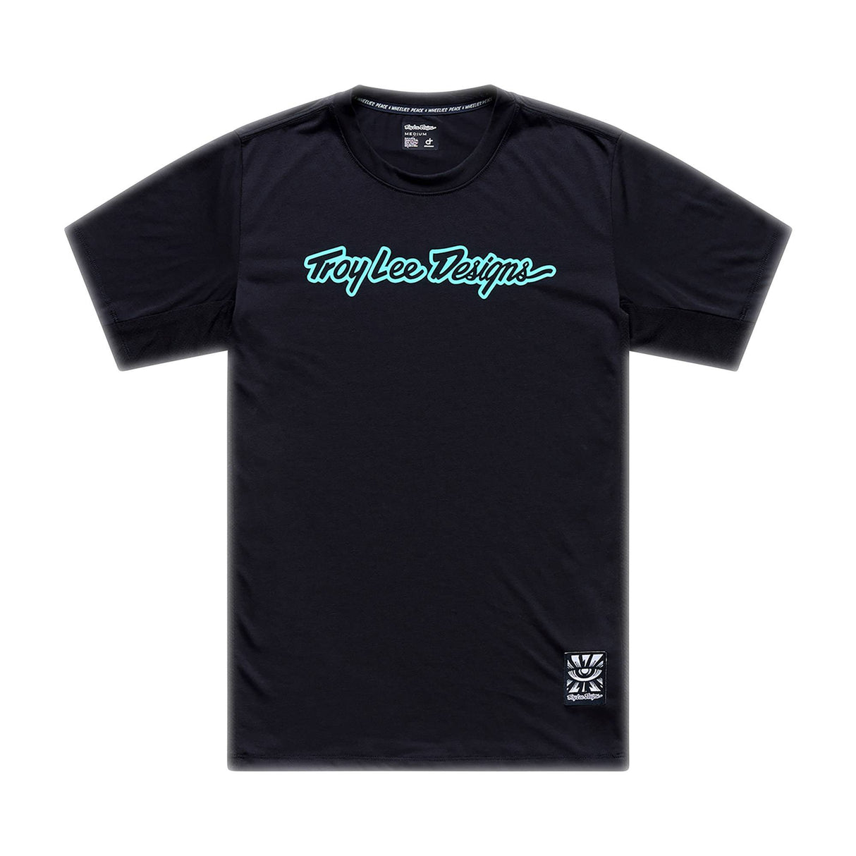 Troy Lee Designs Skyline Kurzarm Ride Trikot Signature - Schwarz/Real Teal