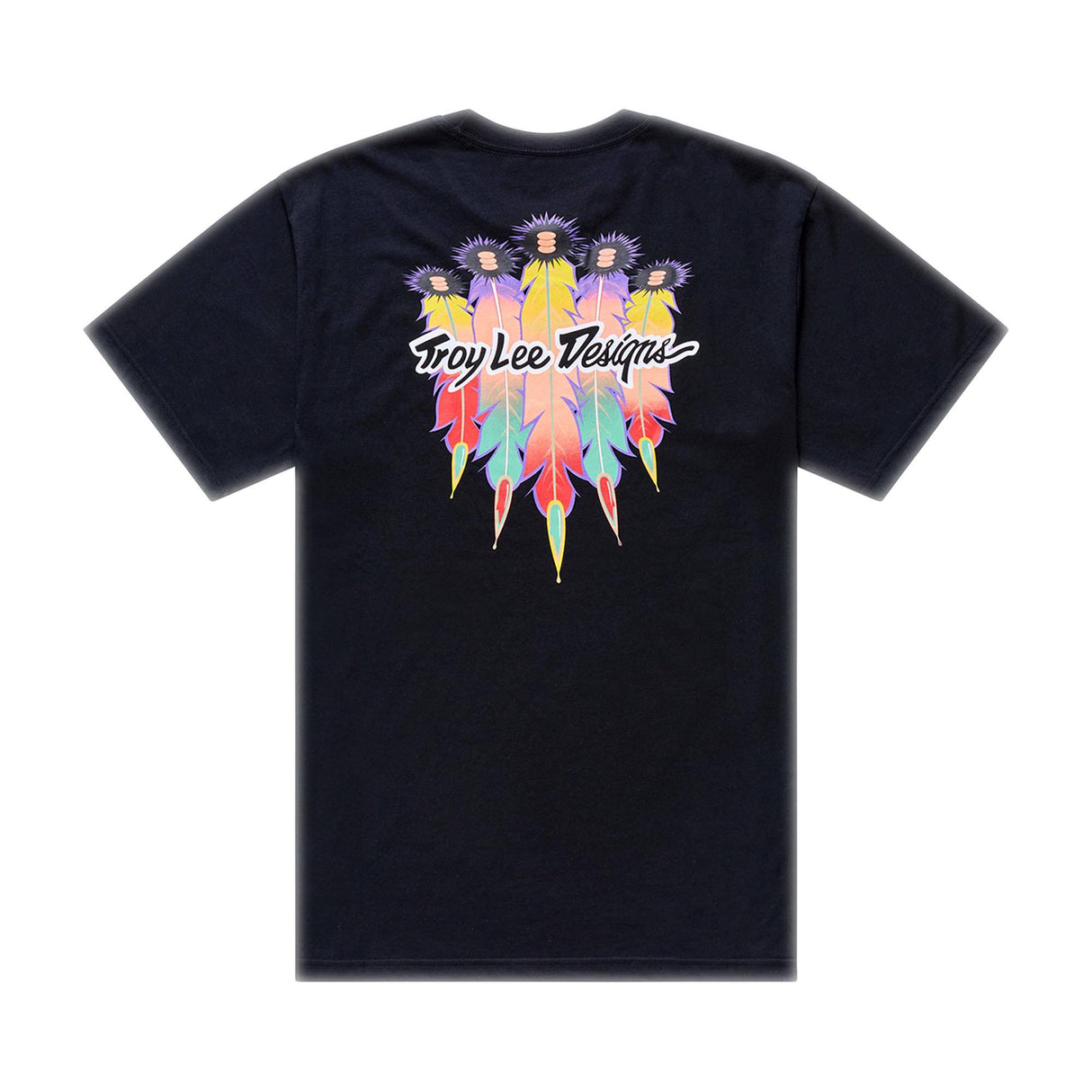 Troy Lee Designs Camiseta de Manga Corta Feather Feather - Black/Black